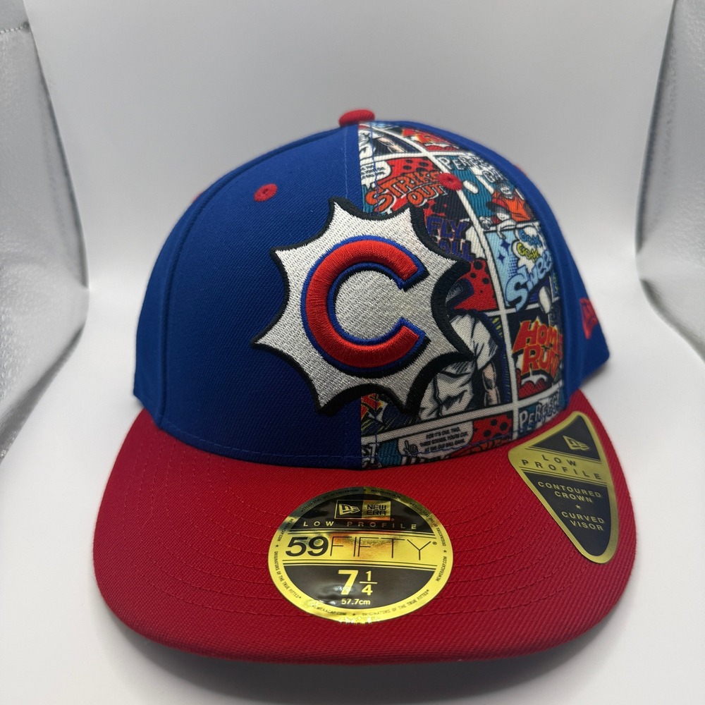 New Era 59FIFTY Low Profile Chicago Cubs Players Weekend Comic Hat 7 1/4 Blue